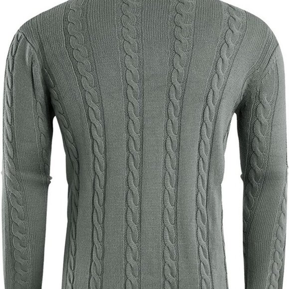 men's Cardigan Sweater Button Down - Grey - Picture 4 of 7